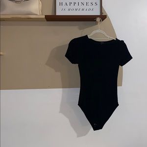 Black SM ribbed body suit
